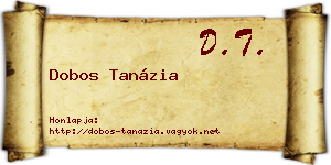 Dobos Tanázia névjegykártya