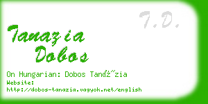 tanazia dobos business card